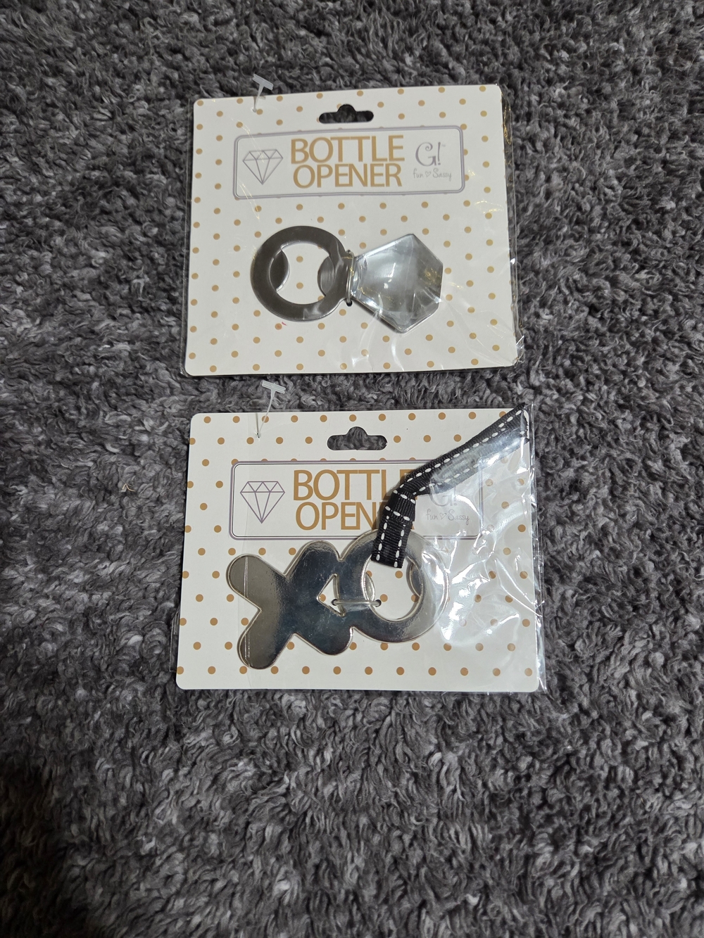 Bottle Opener Duo Silver Diamond & XO Styles
